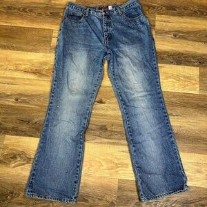 Bill Blass Brittany Vintage Jeans Women's 12 Blue Denim Bedazzled Rhinestone